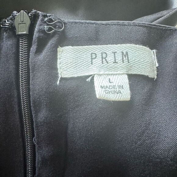 90’s Style Black Slip Midi Dress With Leg Slit - Picture 7 of 8